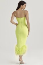House of CB одећу 68JT420 алессиа лиме миди хаљина - Image 5
