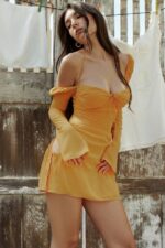 House of CB одећу 68JT421 беба мандарина шифон халтер мини хаљина - Image 17