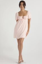House of CB одећу 68JT434 мини хаљина розе кварц принцезе - Image 13