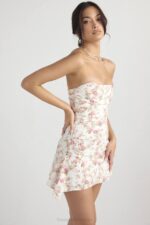 House of CB одећу 68JT439 хаљина са корзетом са принтом јасмина - Image 12