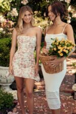 House of CB одећу 68JT439 хаљина са корзетом са принтом јасмина - Image 14