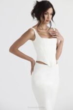 House of CB одећу 68JT44 рафа сатенски корзет од слоноваче - Image 8