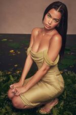 House of CB одећу 68JT459 наталиа миди хаљина од сатенског корзета - Image 15