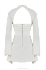 House of CB одећу 68JT490 тоира хаљина са корзетом у боји слоноваче - Image 8