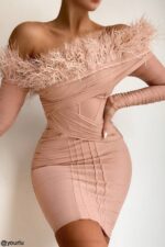 House of CB одећу 68JT589 наира блусх мрежаст корсет хаљина - Image 11