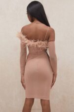 House of CB одећу 68JT589 наира блусх мрежаст корсет хаљина - Image 5