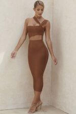 House of CB одећу 68JT598 аина тан цут оут бандаге миди хаљина - Image 10