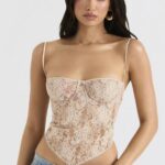 House of CB одећу 68JT702 фернанда крем пејсли чипкани врх