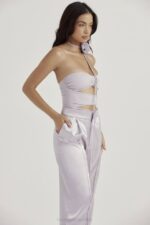 House of CB одећу 68JT713 јоие сиви боди са украсима - Image 6