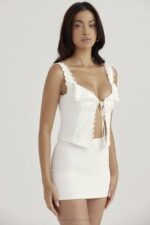 House of CB одећу 68JT714 ћилибар беле чипке - Image 16