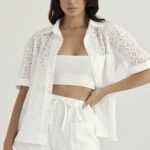 House of CB одећу 68JT715 царрие бела бродерие енглеска кошуља