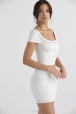 House of CB одећу 68JT716 нола плетени топ од слоноваче - Image 16
