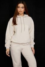 House of CB одећу 68JT735 хало овсена каша превелика дуксерица - Image 6