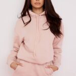 House of CB одећу 68JT763 хало блусх превелика дуксерица