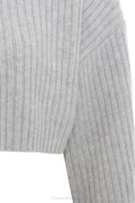 House of CB одећу 68JT771 Схана сиви велики ребрасти џемпер - Image 6