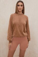 House of CB одећу 68JT777 леки тоффее слоуцхи фит дуксерица - Image 9