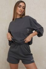 House of CB одећу 68JT784 слој дугих рукава од угља - Image 2
