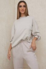 House of CB одећу 68JT786 топ од камена слоја дугих рукава - Image 2