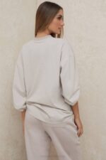 House of CB одећу 68JT786 топ од камена слоја дугих рукава - Image 6
