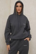 House of CB одећу 68JT791 хало капуљача у облику угљена - Image 12