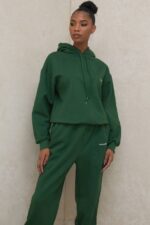 House of CB одећу 68JT794 хало зелена превелика дуксерица - Image 2