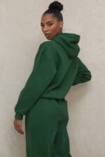 House of CB одећу 68JT794 хало зелена превелика дуксерица - Image 12