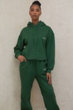 House of CB одећу 68JT794 хало зелена превелика дуксерица - Image 6