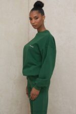 House of CB одећу 68JT798 томми зелена дуксерица са великим изрезом - Image 14