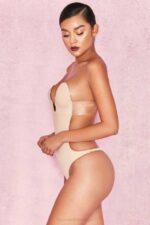 House of CB одећу 68JT822 беж самолепљиви боди без леђа - Image 5