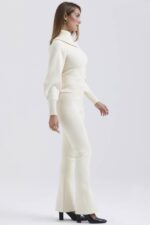 House of CB одећу 68JT828 нереида крем кашмир панталоне - Image 6
