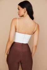 House of CB одећу 68JT83 емилиана бела скупљени корзет - Image 10