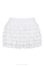House of CB одећу 68JT854 фифи бела слојевита мини сукња - Image 4