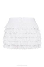 House of CB одећу 68JT854 фифи бела слојевита мини сукња - Image 6