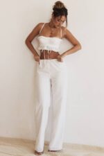 House of CB одећу 68JT859 франкие беле бродерие англаис панталоне - Image 4