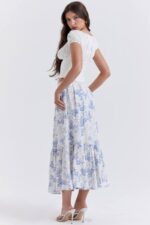 House of CB одећу 68JT864 аитана миди сукња са плавим принтом - Image 6