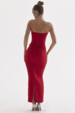 House of CB одећу 68JT875 наиара црвена ружа макси сукња - Image 8