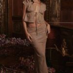 House of CB одећу 68JT890 диана схиммер цафе ау лаит биас маки сукња