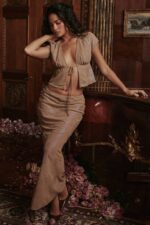 House of CB одећу 68JT890 диана схиммер цафе ау лаит биас маки сукња - Image 9