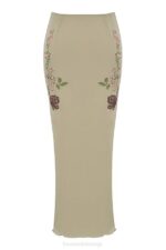 House of CB одећу 68JT900 лаилах артичока цветна макси сукња - Image 3