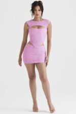 House of CB одећу 68JT903 анђео розе мини сукња - Image 5