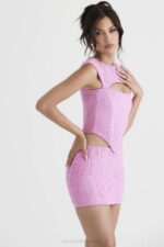 House of CB одећу 68JT903 анђео розе мини сукња - Image 8
