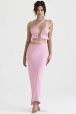 House of CB одећу 68JT909 матхилда розе сукња од чипке - Image 2