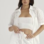House of CB одећу 68JT914 мае беле бродерие англаисе шортс