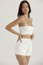 House of CB одећу 68JT914 мае беле бродерие англаисе шортс - Image 3
