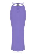 House of CB одећу 68JT930 амалфи љубичаста макси сукња са изрезом - Image 10