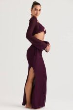 House of CB одећу 68JT931 макси сукња са сувим шљивама амалфи - Image 6