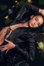 House of CB одећу 68JT936 каталина сатенска мини сукња а-кроја у сенци - Image 2
