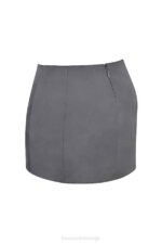House of CB одећу 68JT936 каталина сатенска мини сукња а-кроја у сенци - Image 5