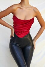 House of CB одећу 68JT95 ари корзет са црвеним тафтом - Image 4