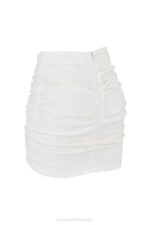 House of CB одећу 68JT962 емми офф вхите мини сукња са преклопљеним струком - Image 4